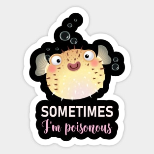 Funny Puffer Fish Sticker